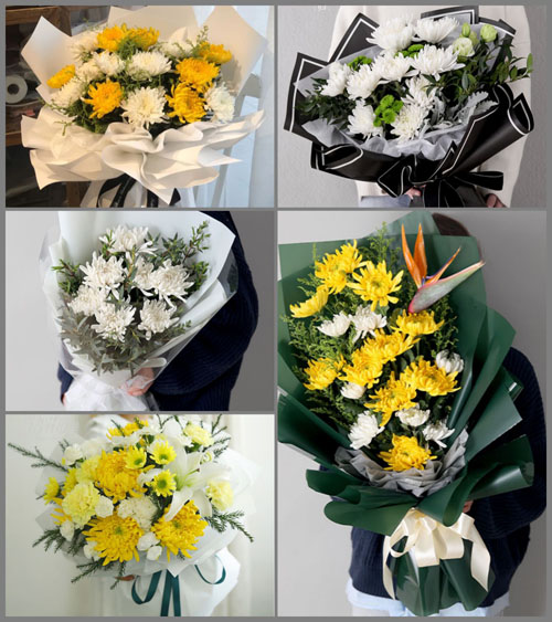 广东中山市东升镇坦背村白事花束代送